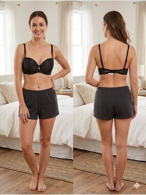 b temptd Wacoal Future Foundation Lace Bra 36C Black Underwire Contour Mesh